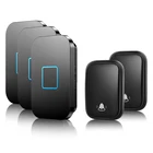 Беспроводной водонепроницаемый звонок для домашнего звонка CACAZI, без батареи, 1, 2, 3 кнопки, 1, 2, 3 приемника