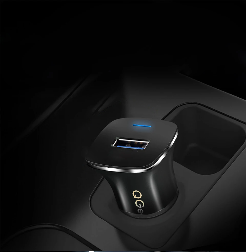 QGEEM QC 3,0 USB Автомобильное зарядное устройство, молоток для безопасности, быстрая зарядка 3,0, автомобильное быстрое зарядное устройство для телефона, зарядный адаптер для iPhone Xiaomi mi 9 Red mi