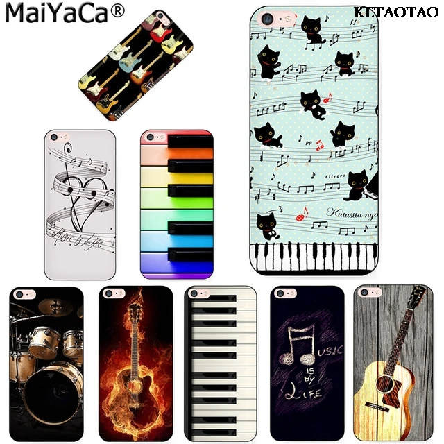 KETAOTAO пианино гитара Музыка для iPhone 5S 6S 7 8 Plus X XR XS MAX 11 Por Samsung черная мягкая крышка