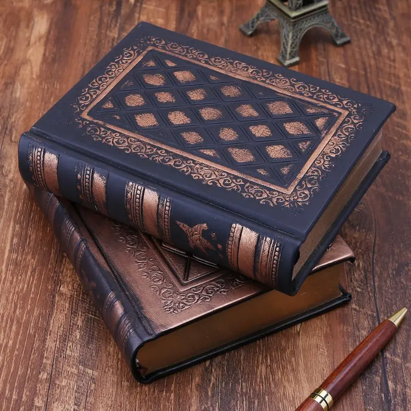 

Leather Retro Vintage Diary Journal Notebook Blank Hard Cover Sketchbook Paper Stationery Travel School Sdudent Gifts