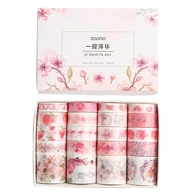 

20 цветов, декоративная клейкая лента для скрапбукинга