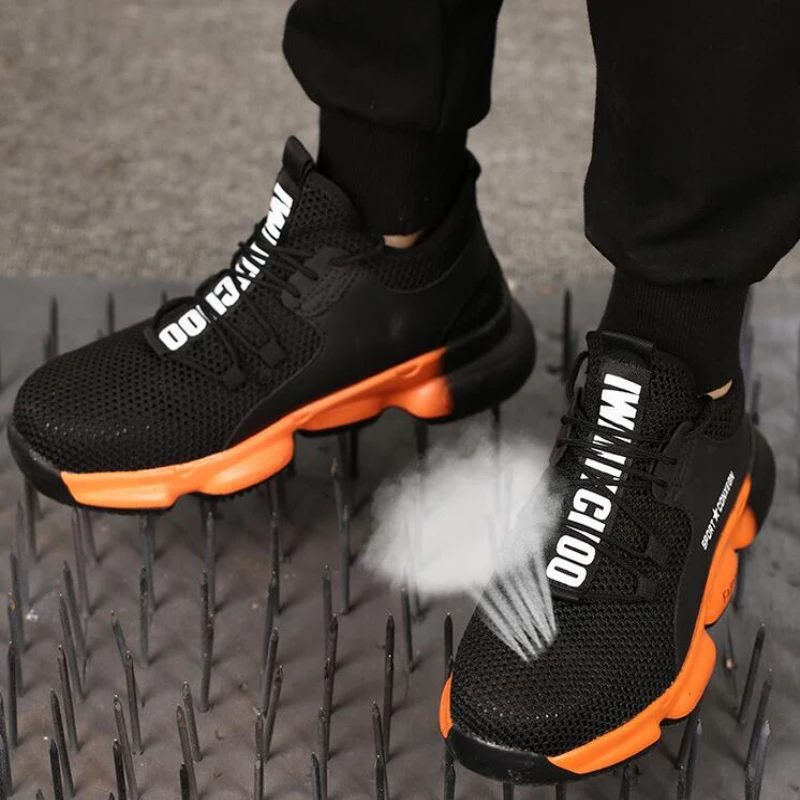 

Work Safety Shoes New Fashion Outdoor Steel Toe Cap Weightlight Sneakers Anti-smashing Puncture Proof Construction Safty Boots