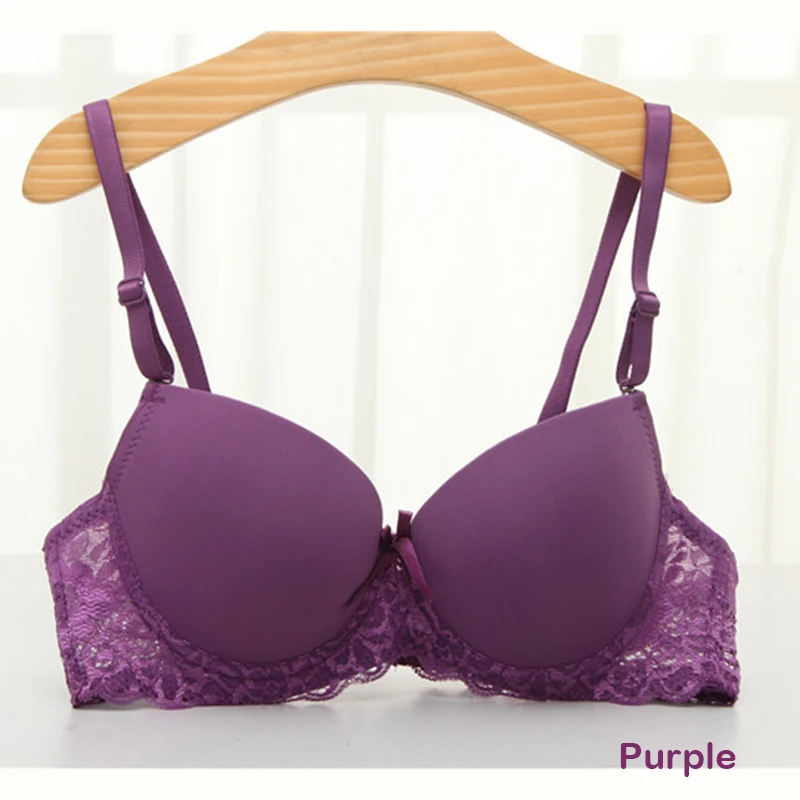 Тонкое нижнее белье бюстгальтер пуш ап регулируемый кружевной женский нагрудный