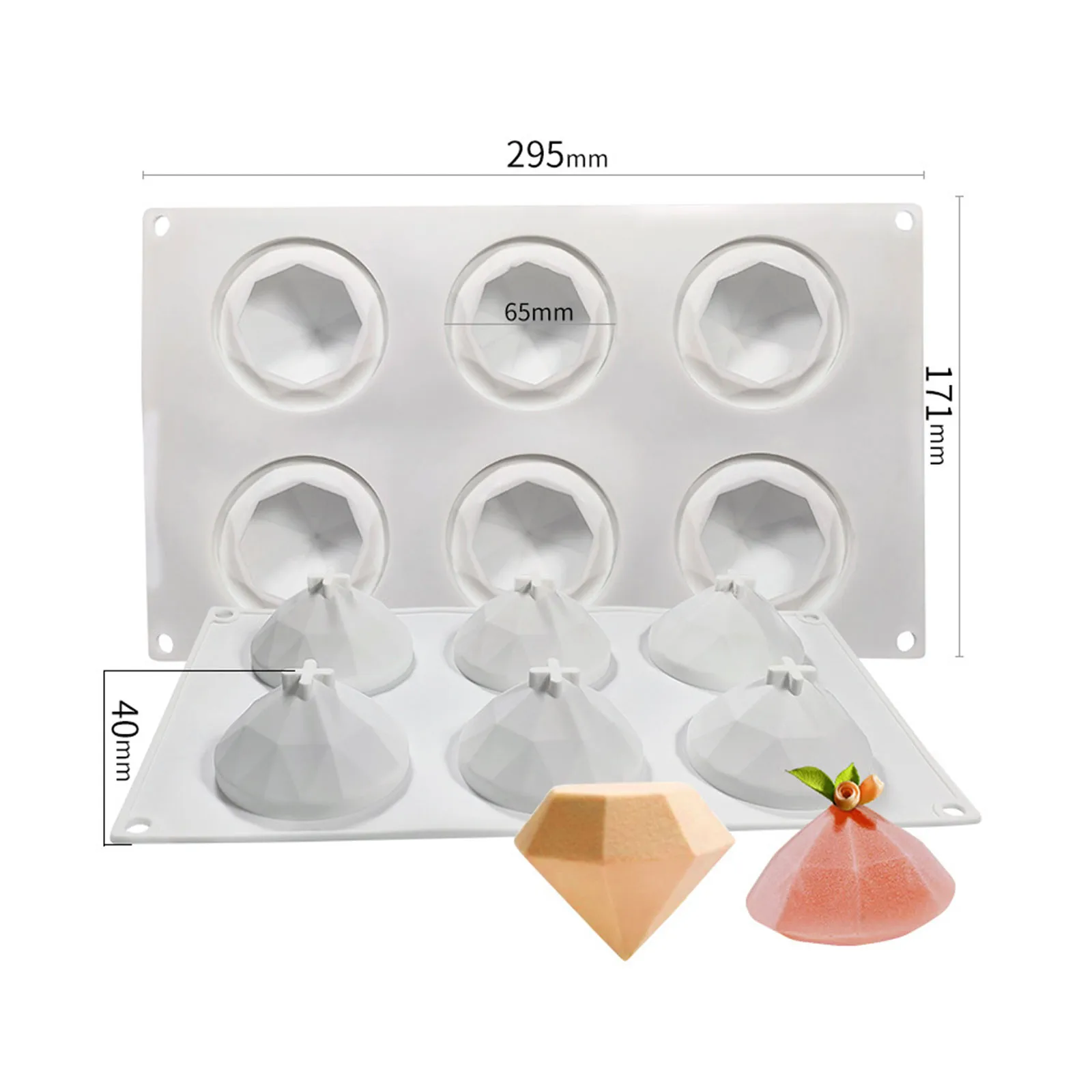 

Diamond Cake Muffin Chocolate Cookie Baking Mould Pan DIY Baking Mold