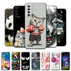 Силиконовый чехол 6,67 дюйма для Huawei P Smart 2021, мягкий чехол для телефона Huawei P Smart 2021, железная башня, бампер с пандой