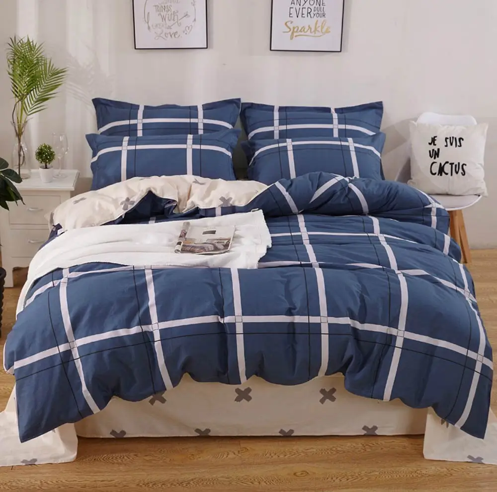

KOTUDENAVY 100% Cotton Duvet Cover Comforter Quilt Blanket Case 100% Cotton with Zipper Twin Full Queen King Double Single Size