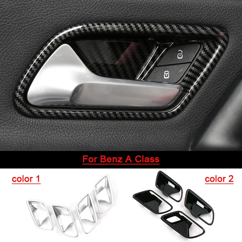 

Для Benz A класс W177 2019 2020, АБС-пластик, автомобильный накладка на внутреннюю дверную ручку Накладка аксессуары