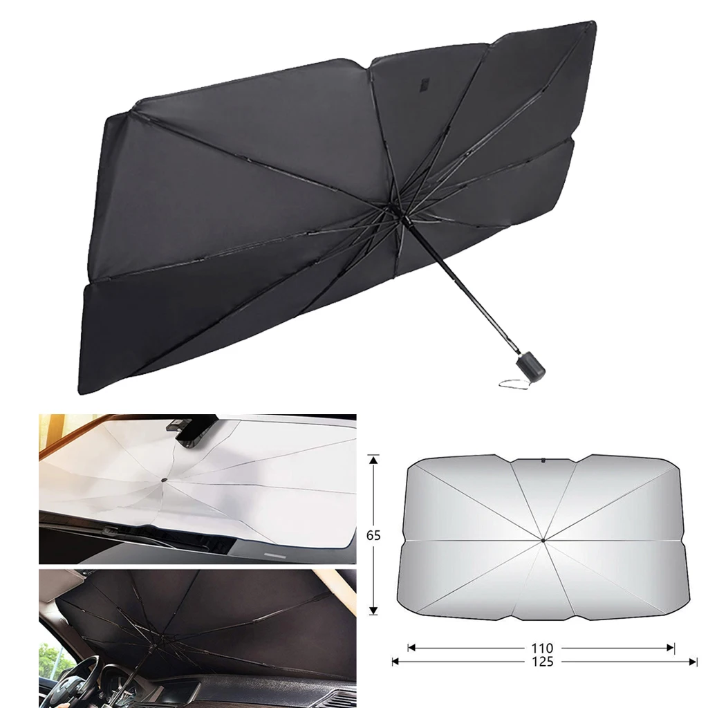 

Car Umbrella Windshield Sunshade Cover Foldable Block Heat UV Rays Durable