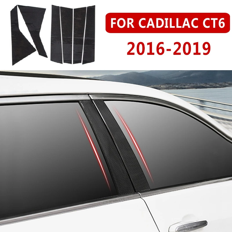 Pcmos Дверь Окно B C столбы столба крышка наклейка для Cadillac CT6 2016 2019 кузова защитная