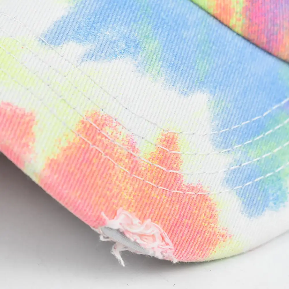 

75% Hot Sales!!! Hats Tie-Dye Style Ventilate Cotton Candy Color Baseball Cap for Holiday