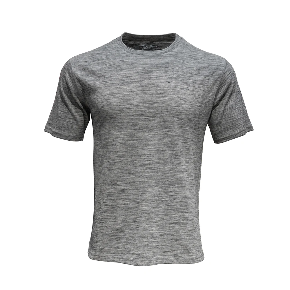 Мужская футболка из 100% мериносовой шерсти базовый слой г/см среднего веса