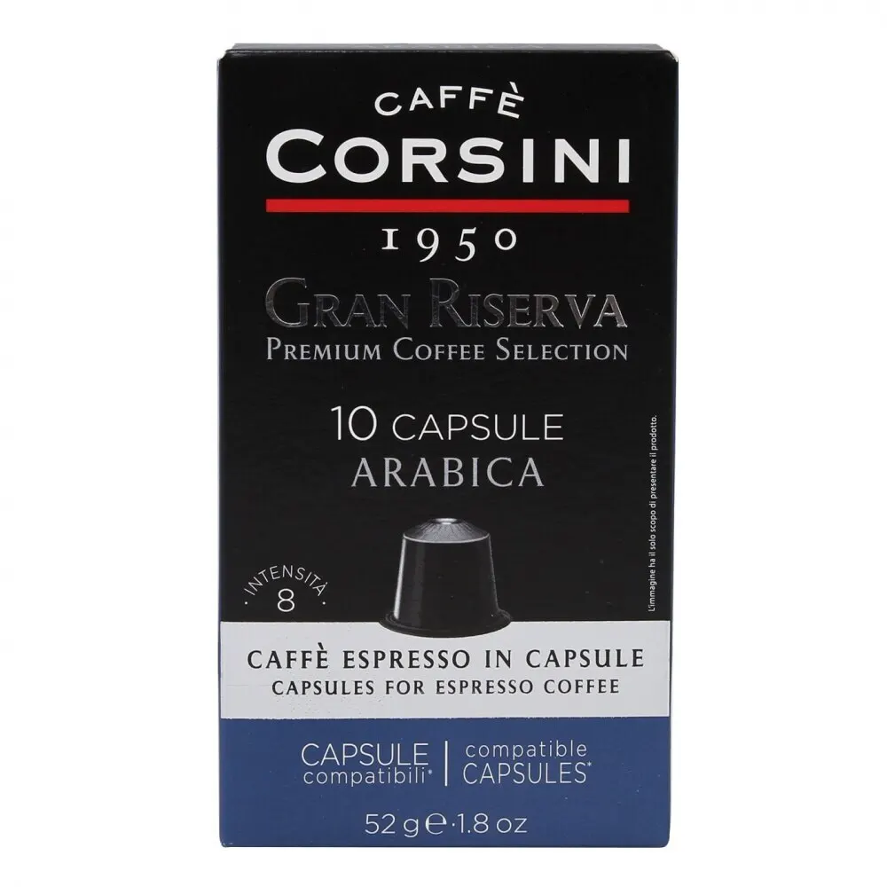 Кофе в капсулах Caffe Corsini &quotNespresso Gran Riserva Arabica&quot 10 штук по 5 2 гр | Продукты
