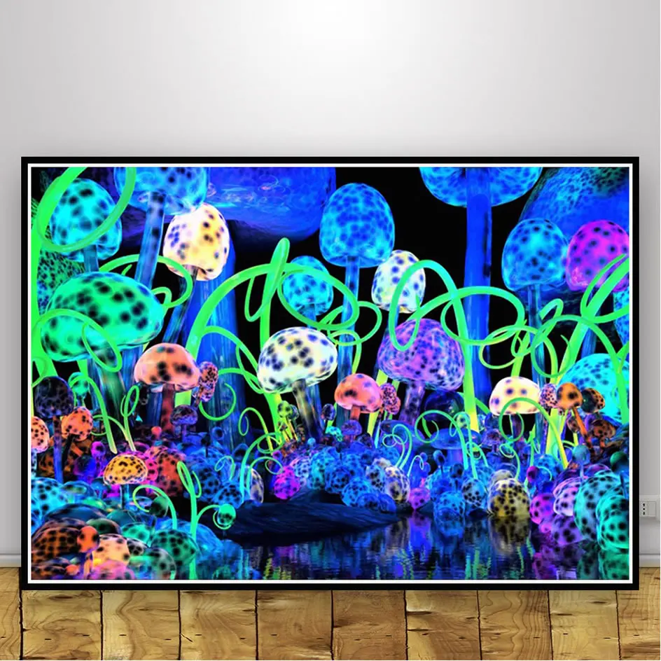 

Abstract Modern Art Paintings Psychedelic Trippy Poster And Prints Canvas Wall Pictures For Living Room Home Decor