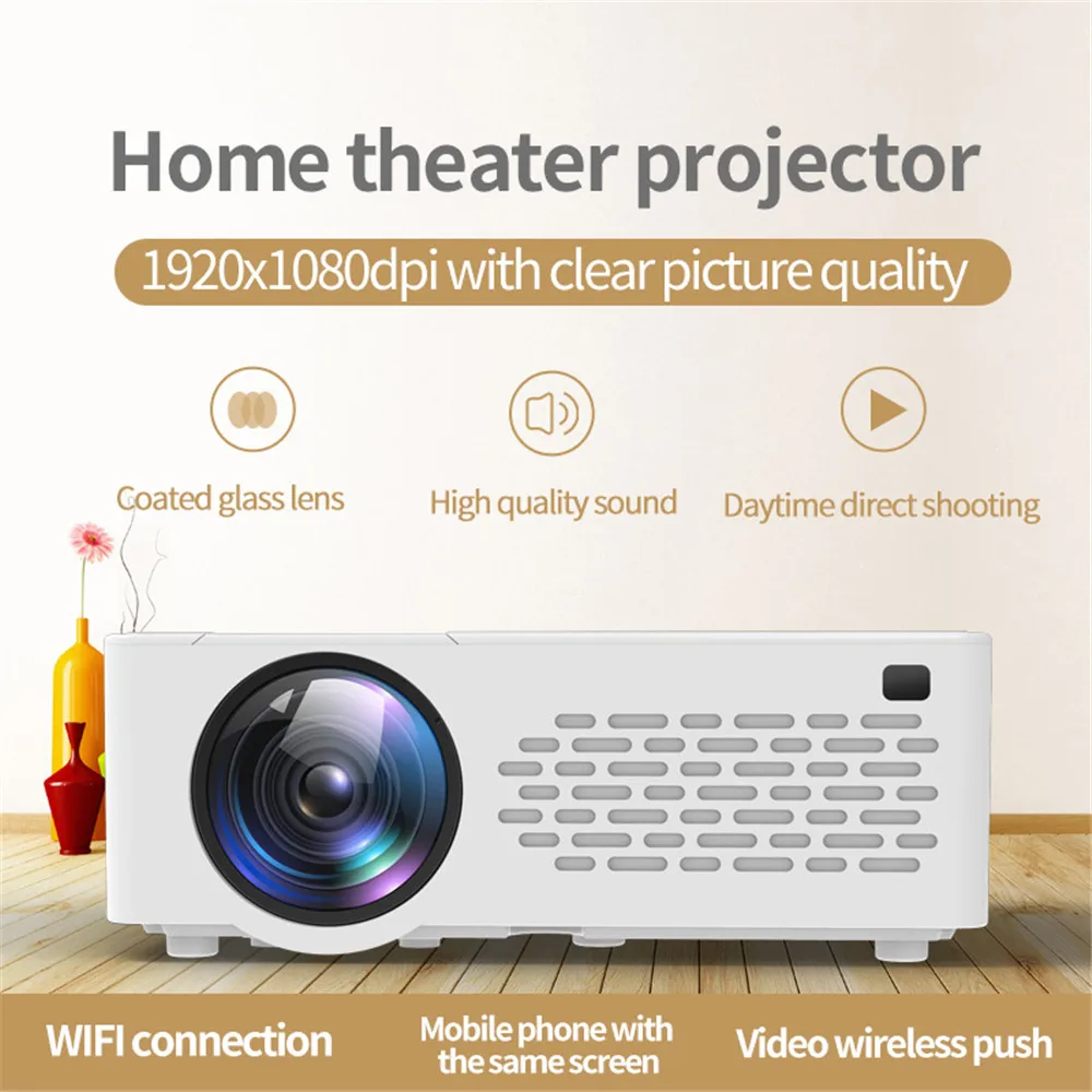 KEBIDU J12 мини портативный карманный светодиодный проектор 1080P беспроводной WiFi