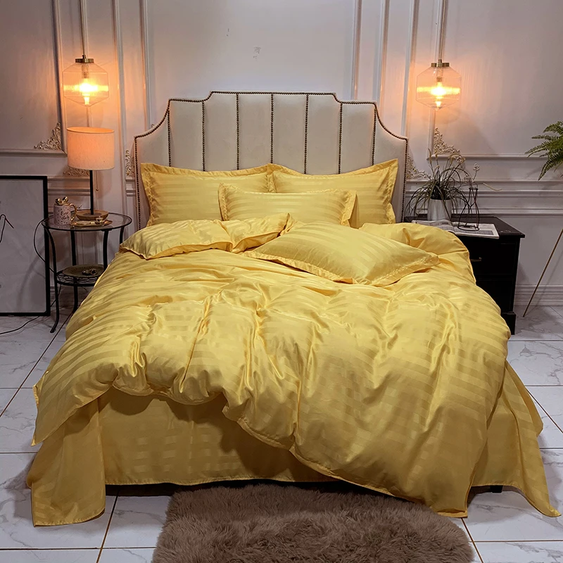 Роскошный комплект постельного белья из сатина и шелка размеры 220x240 | Дом сад - Фото №1