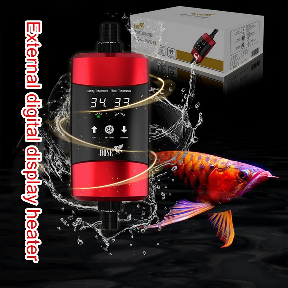 

Aquarium External Heater Rod Fish Tank Water Heater Adjustable Temperature Control Digital Display Aquarium Supplies 500-1200W