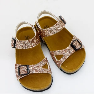 Shining Summer Kids Shoes Corks 2020 Fashion Leathers Sweet Children Sandals For Girls Toddler Baby  in India