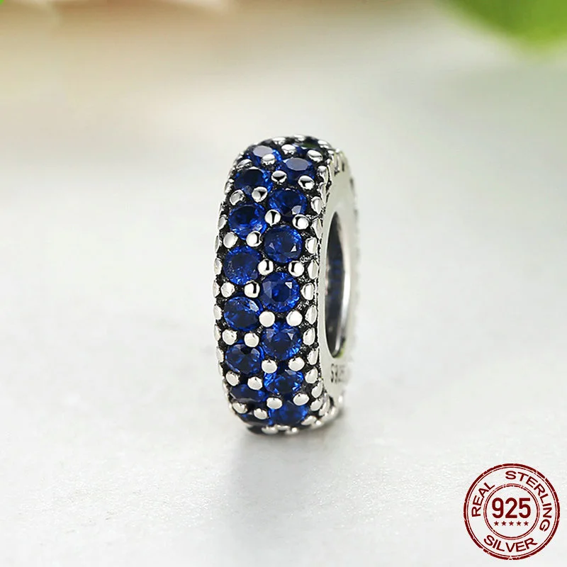 _ Серебряные металлические бусины синяя волна океанская фантазия подходит для