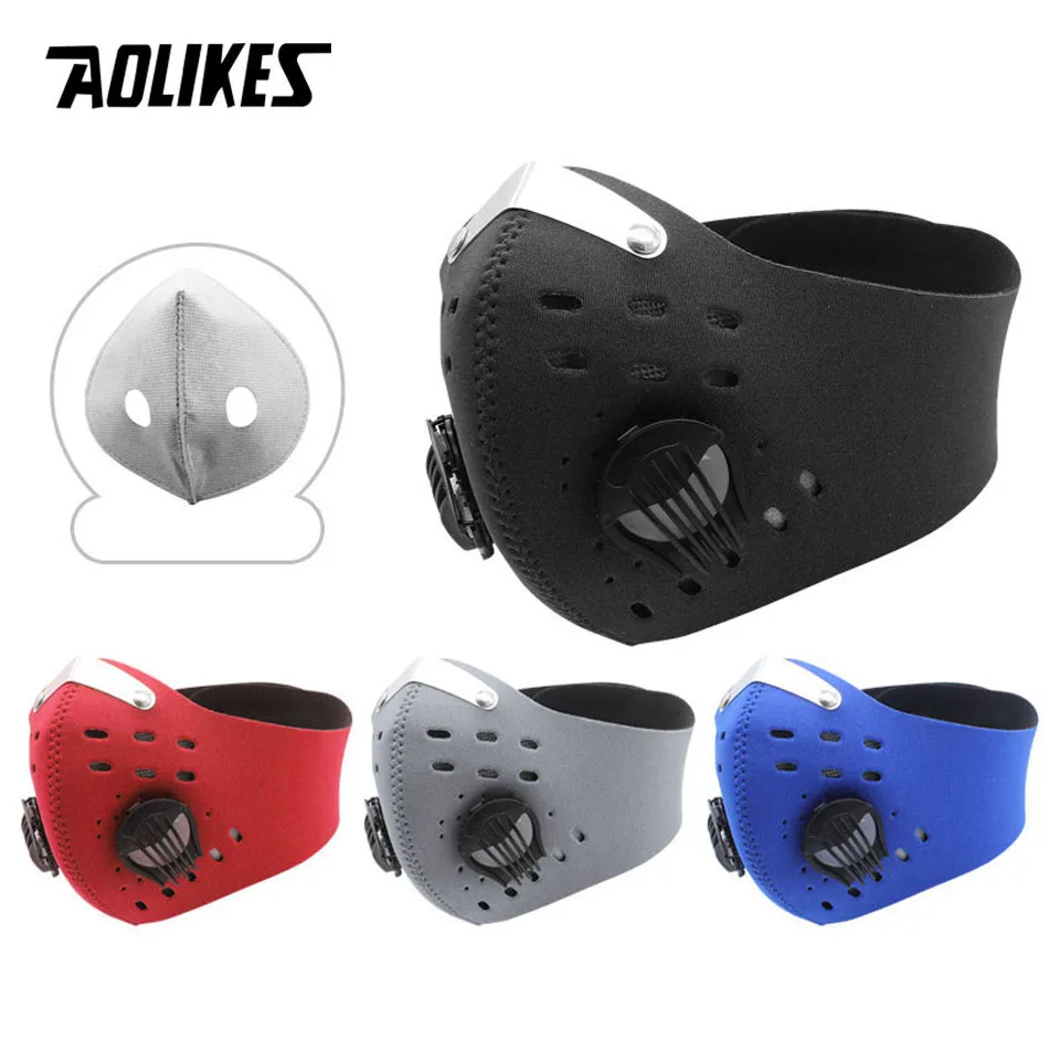 Велосипедная маска AOLIKES с фильтром защитная велосипедная активированным углем PM