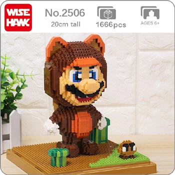 Weagle Super Mario Peach Princess Bowser Goundhog Летающая белка Марио 3D модель Алмазная мини-конструктор маленькие блоки игрушка без коробки - Цвет: Goundhog Mario