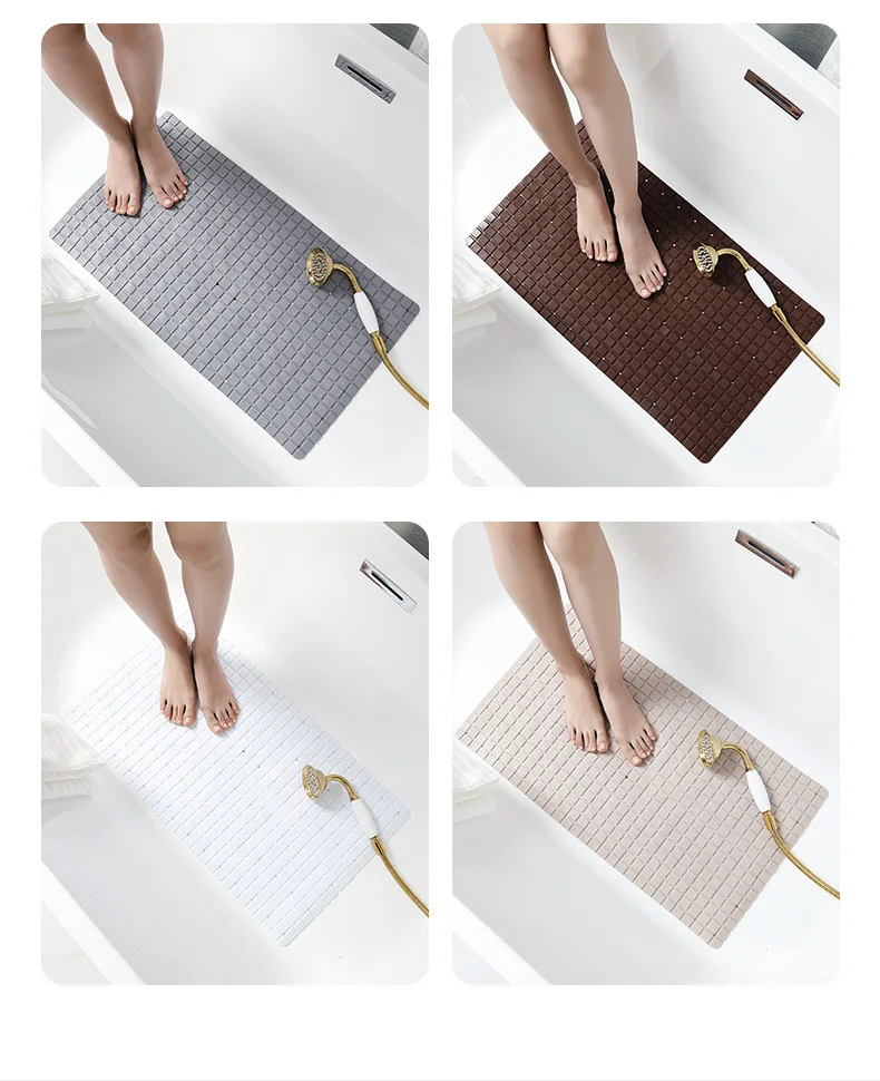 38x70cm premium non slip shower bathtub mat strong grip with 87 suction cups and 90 drain holes bathroom mat for kid and adult free global shipping
