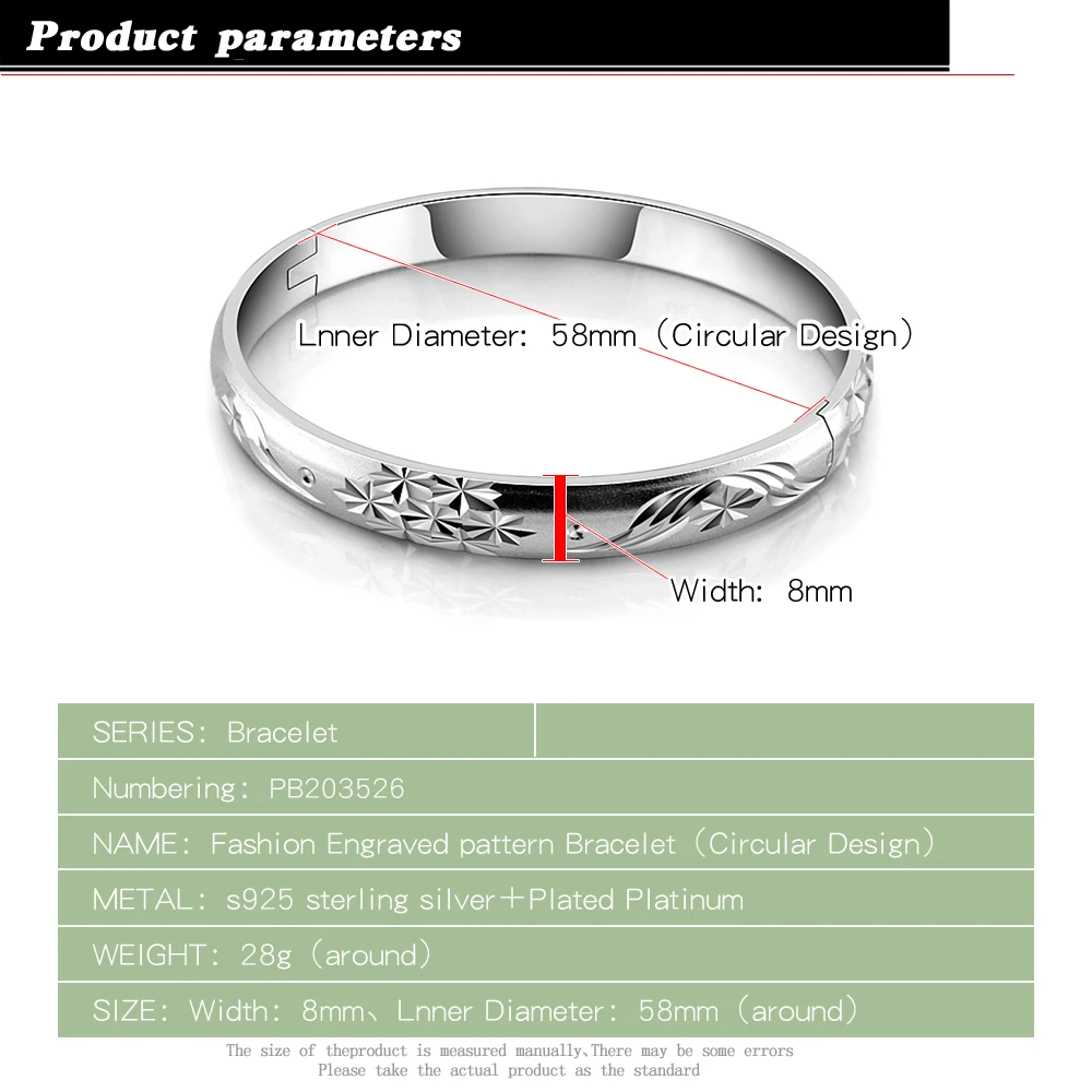 Женский браслет из серебра 925 пробы Модный женский серебряный с шармами