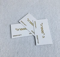 Custom hot foil gold stamping embossed white card paper business cards free shipping