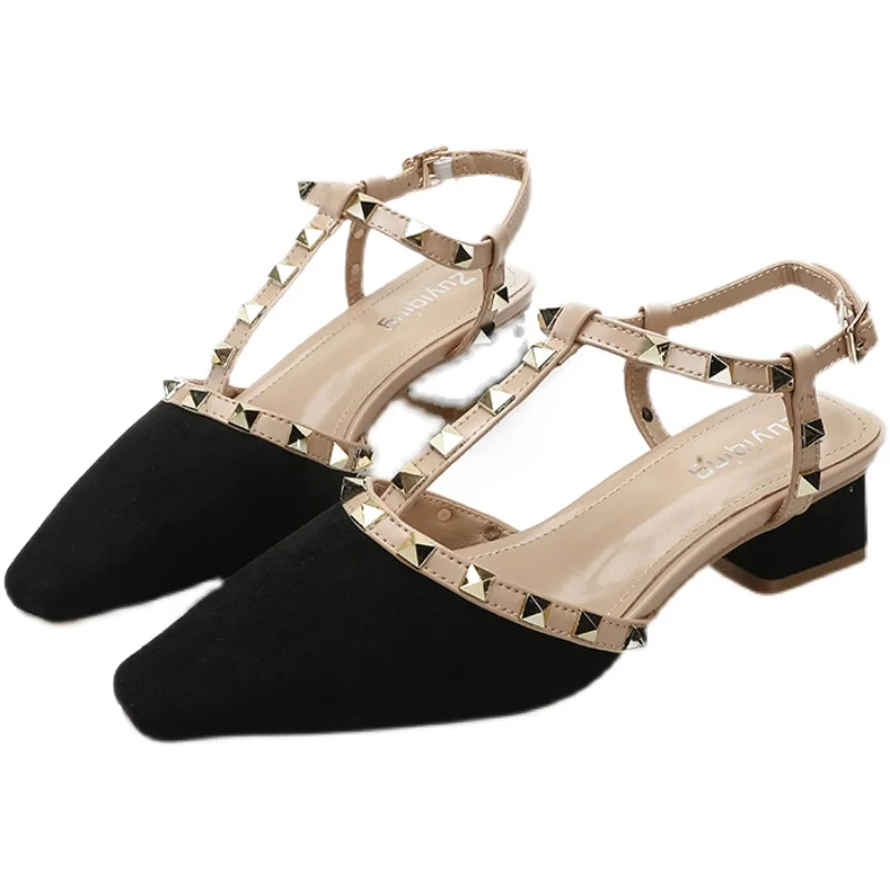 

hot sale New woman Sexy nightclub stiletto heels patent-leather metallic rivet hollow Roman fashion sandals