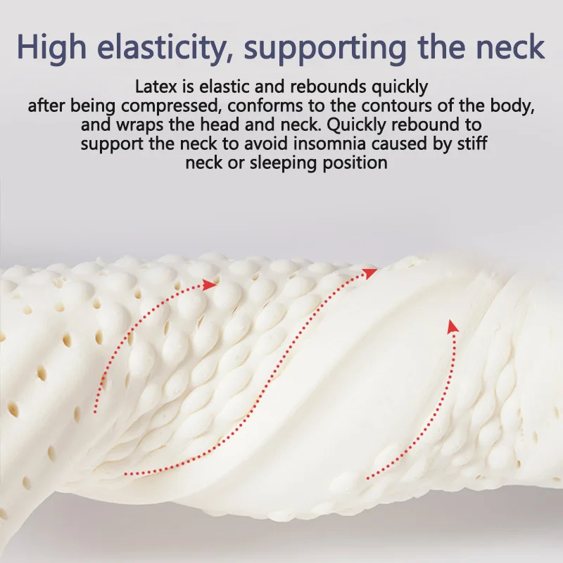 ЛМС Высокое качество Натуральная латексная подушка массажа спальный
