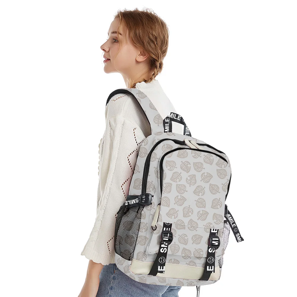 

Водонепроницаемый рюкзак из ткани Оксфорд для мужчин и женщин, школьный ранец с пересекающимися животными для ноутбука для подростков и де...