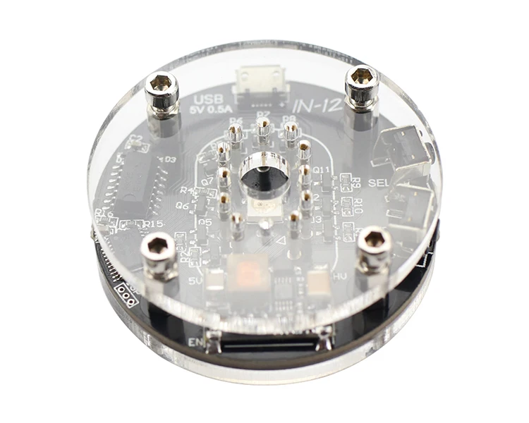 GHXAMP IN-12 Nixie часы RGB Аудио электронные аксессуары DIY одна трубка светящиеся часы micro USB DC5V