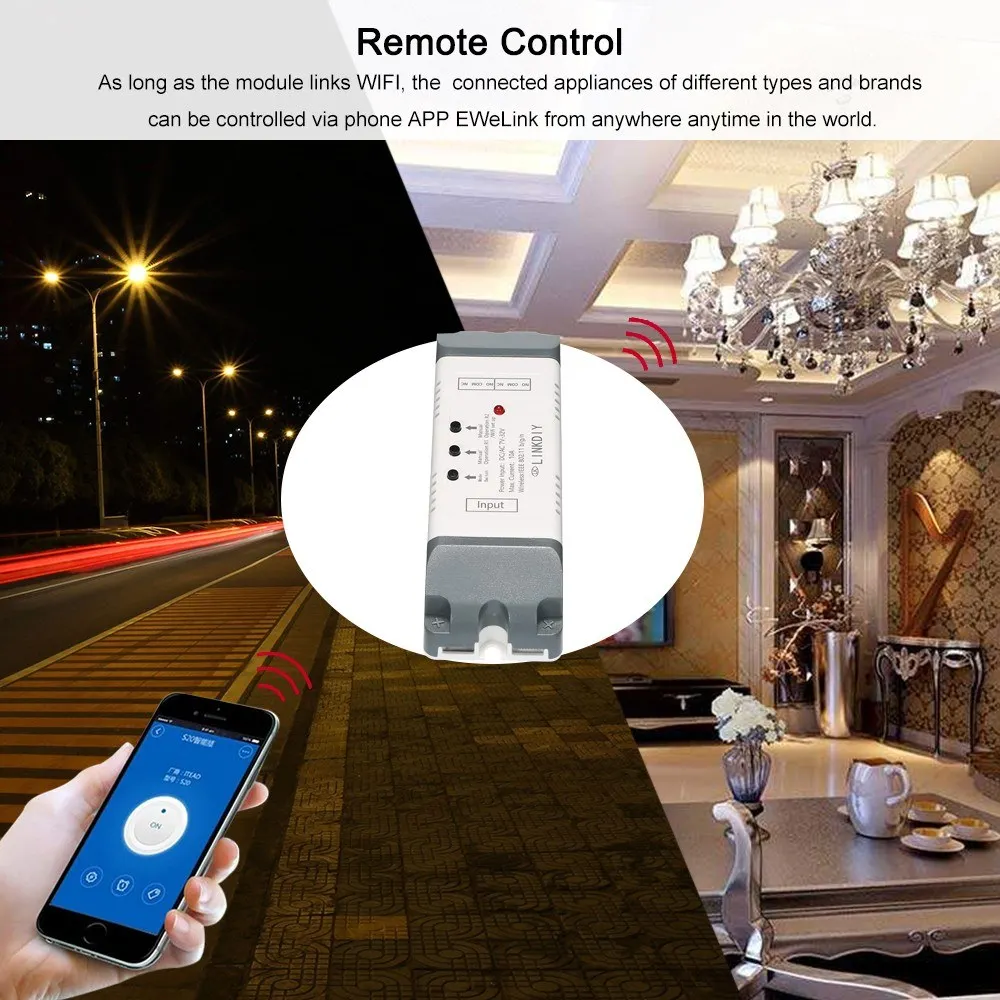 

2CH Smart Wifi Switch Wireless Timer Phone APP Amazon Alexa Voice Control