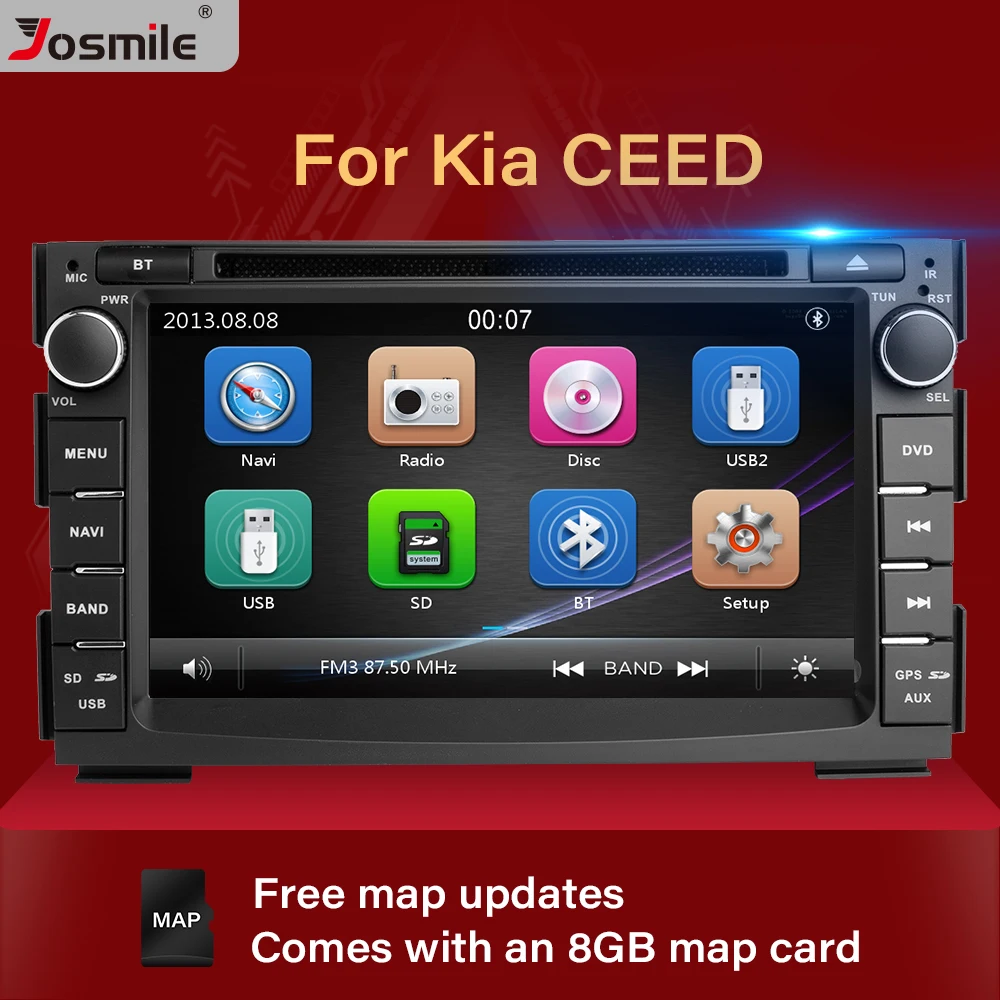 Автомагнитола 2 din автомобильный DVD плеер мультимедийный для Kia Ceed 2010 2011 2012 Venga GPS