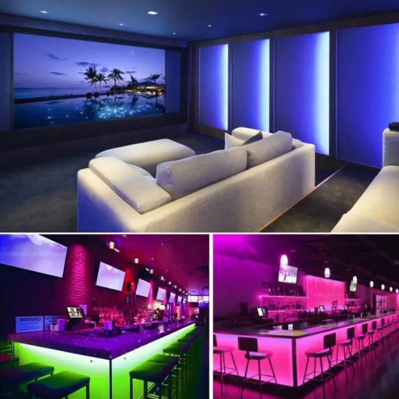 Светодиодная лента гибкая Водонепроницаемая 5/10 м RGB 5050 светодиодсветильник