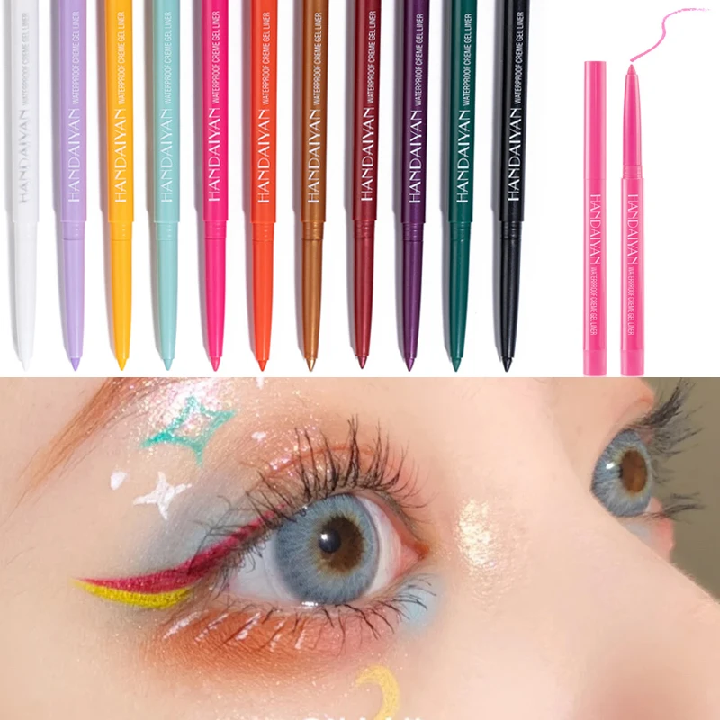

Colored Eyeliner Pencils Gel Eyeliner Pen Waterproof Sweatproof Quick Dry Smudge Matte Natural Color Eyeliner Pencil 20 Colors