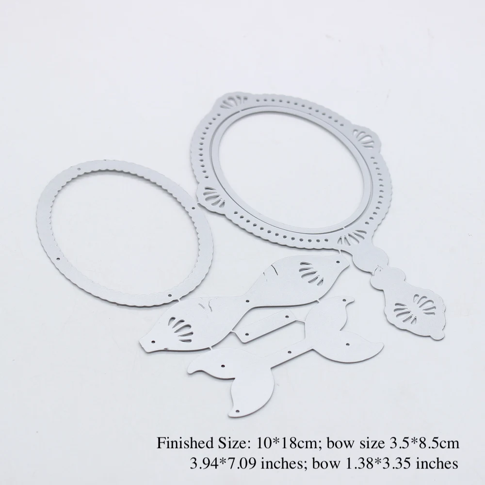 

ZFPARTY Big Handheld Mirror Shaker Metal Cutting Dies Stencils for DIY Scrapbooking Decorative Embossing DIY Paper Cards