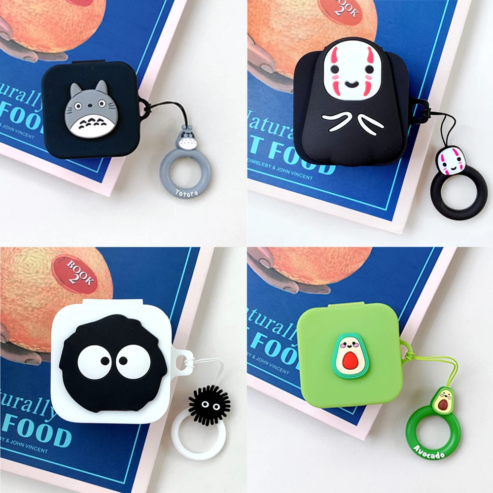 

Cute Cartoon Silicone Cover for Xiaomi Air2 SE Bluetooth Earphone TWS Air2SE Protect Shockproof Case with Finger Ring for Lovers