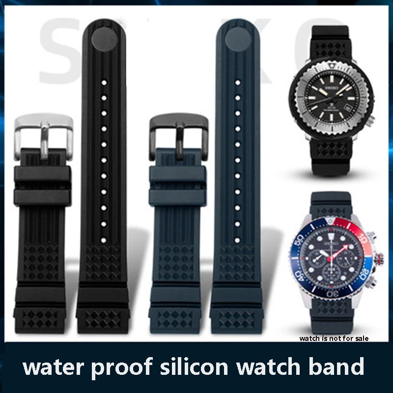 

Waterproof and sweatproof silicone strap for SLA017J1 SLA037J1 SLA039J1 and Most of 20 22MM flat interface watchs