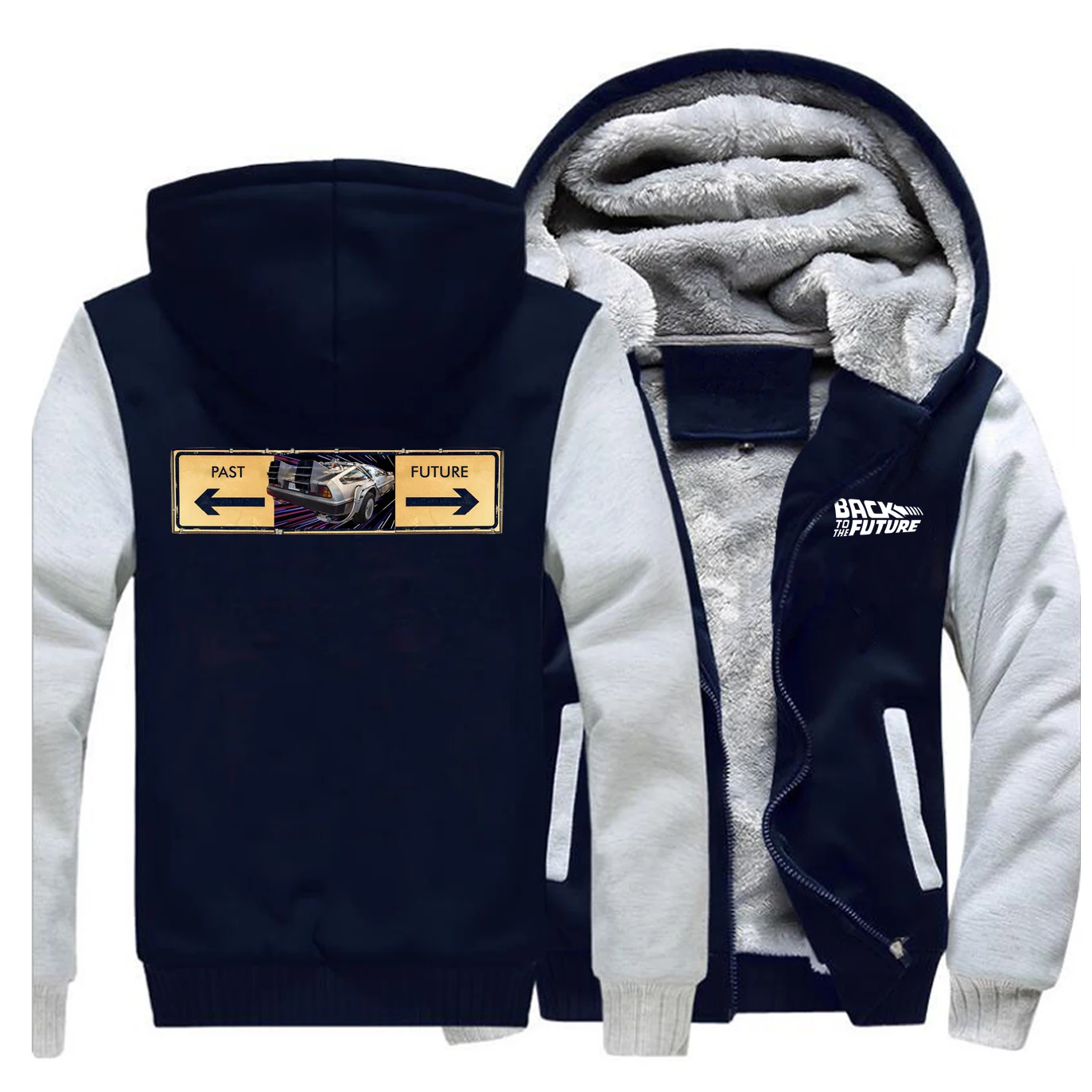 

2021 New Printing BACK TO THE FUTURE Mens Hoodies New Style Movie Series Pattern Mens Brand Jacket Hot Sale Streetwear Costume