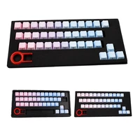 37 key pink blue gradient backlight non fading pbt keycaps mechanical keyboard replacement caps for computer laptop