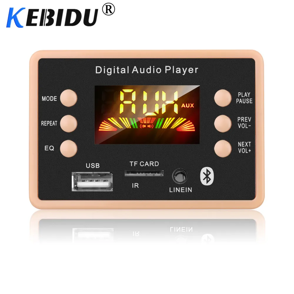 Kebidu 5V 12V MP3 декодер декодирующая плата модуль Bluetooth 5 0 в машину с USB туманный