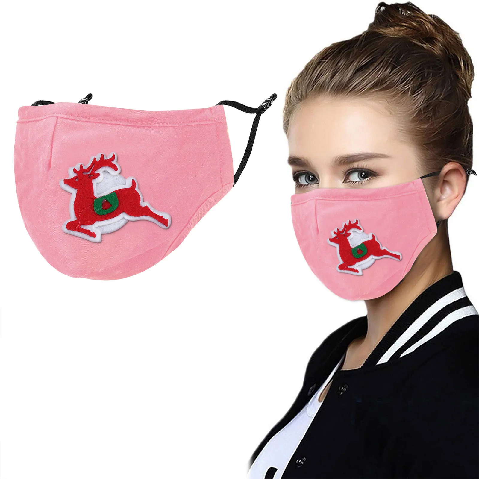 

3d Adult Reusable Face Masks Christmas Print Fabric Party Mask Protective Reusable Mouth Cover Anti-dust Washable Mouth Masks