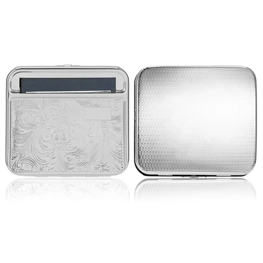

Suit 70mm Papers Metal Automatic Cigarette Tobacco Roller Rolling Machine Case Rolling Machine Box rolling paper cigarette case
