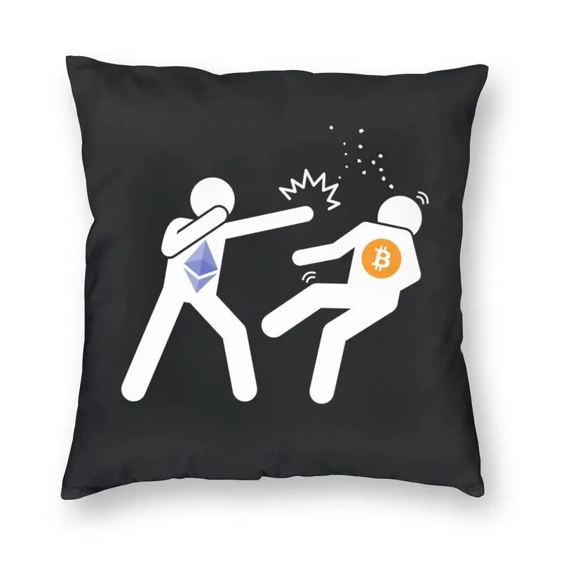 

Наволочка с биткоином избитым эфирием, домашний декор, двухсторонняя 3D печать, чехол для подушки для гостиной