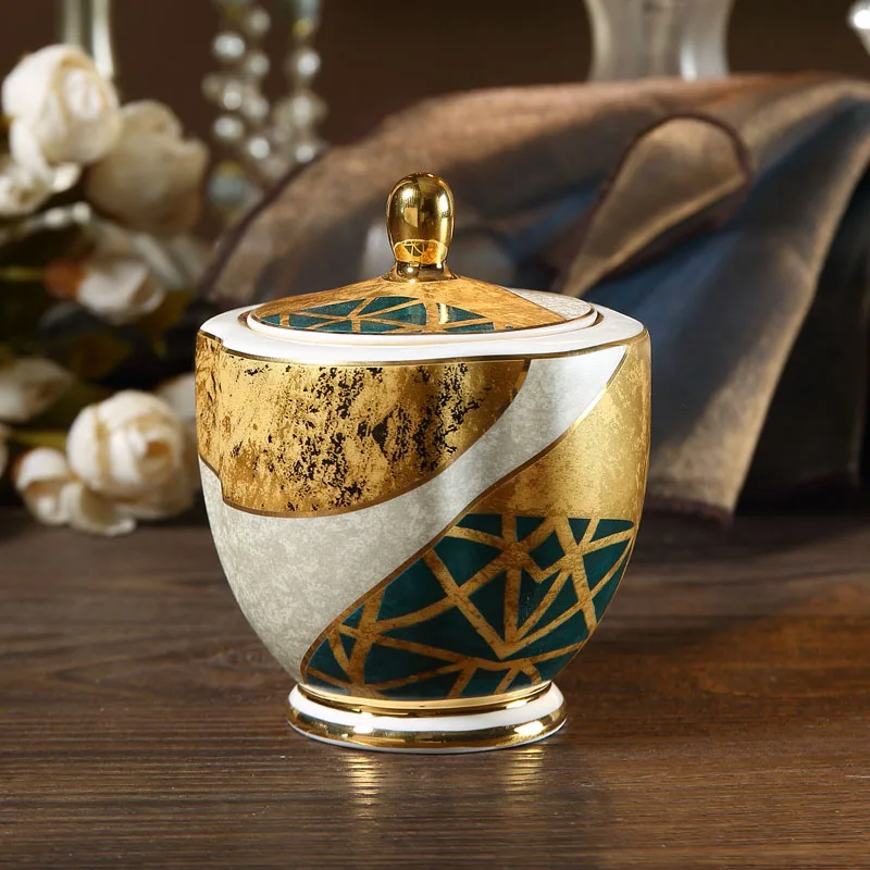 Sugar bowl Европейская Высококачественная чашка для кофе из костяного фарфора, Золотая инкрустация, фарфоровый чайный сервиз, чашка для послеобеденного чая, кастрюля, сахарница, чайная посуда - Цвет: Sugar bowl
