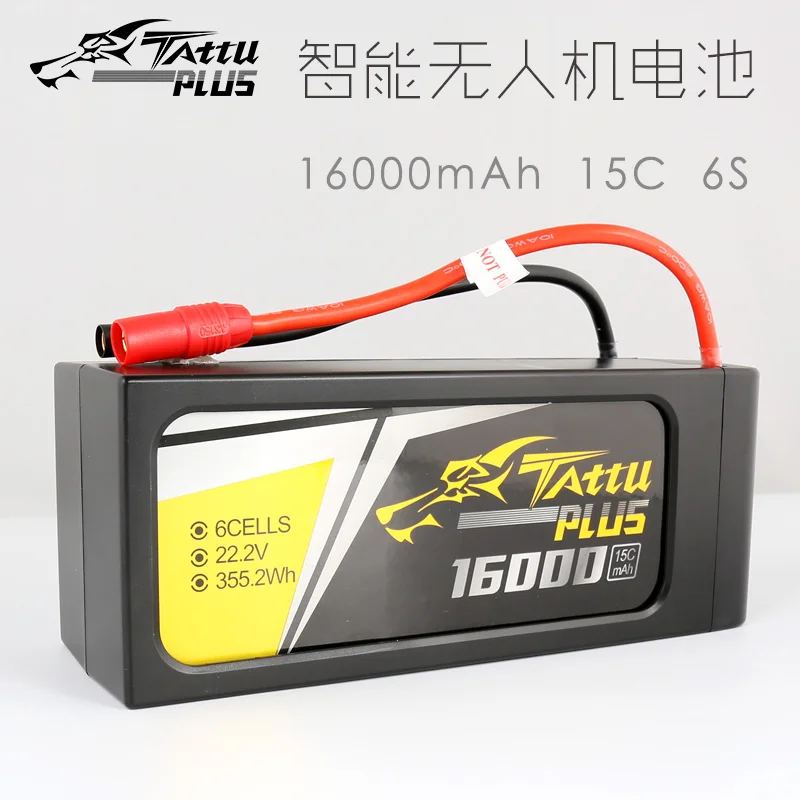 Литий полимерный аккумулятор Tattu Plus 16000 мач 6S 15C 22 2 в с разъемом AS150 + XT150 (новая