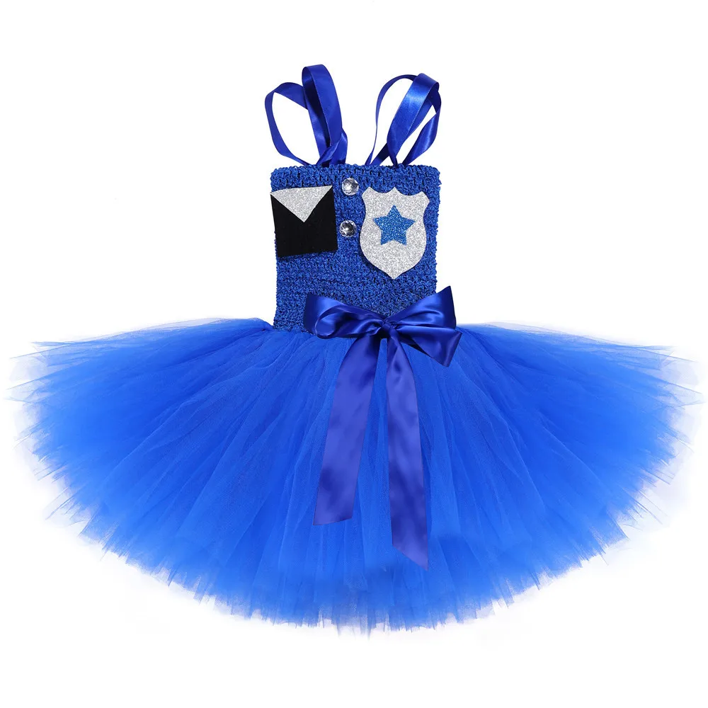 Костюм полицейский для ролевых игр на Хэллоуин Королевский пушистый тюль