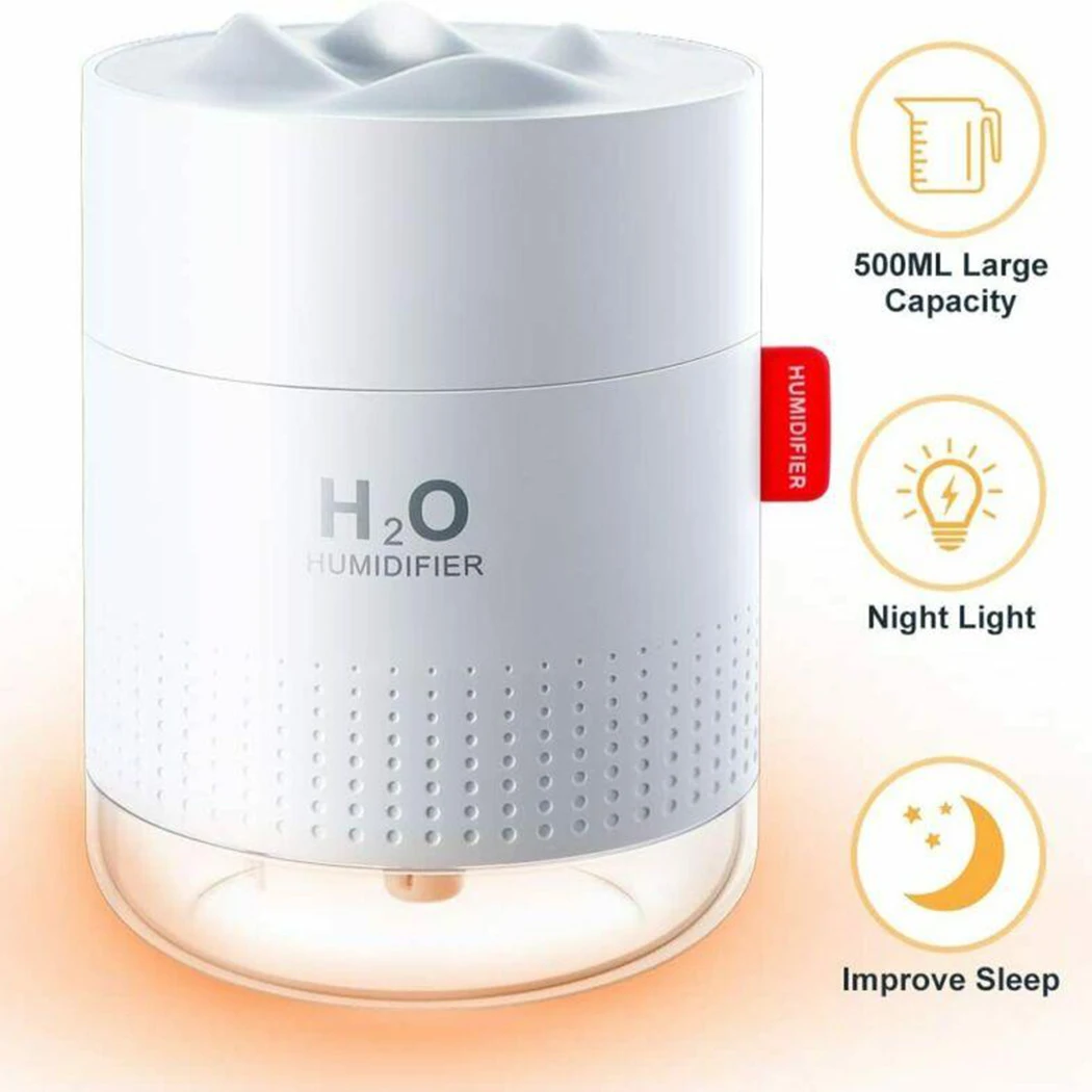 

DC 5V Humidifiers Quiet USB /Waterless Auto-Off 30ml-50ml/H 95*95*129mm