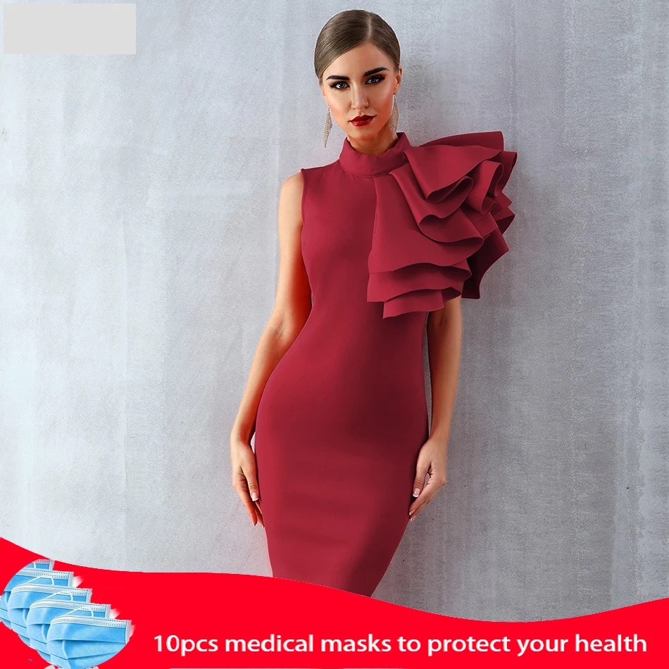 Женское Бандажное вечернее платье белое Красное Облегающее Платье миди без