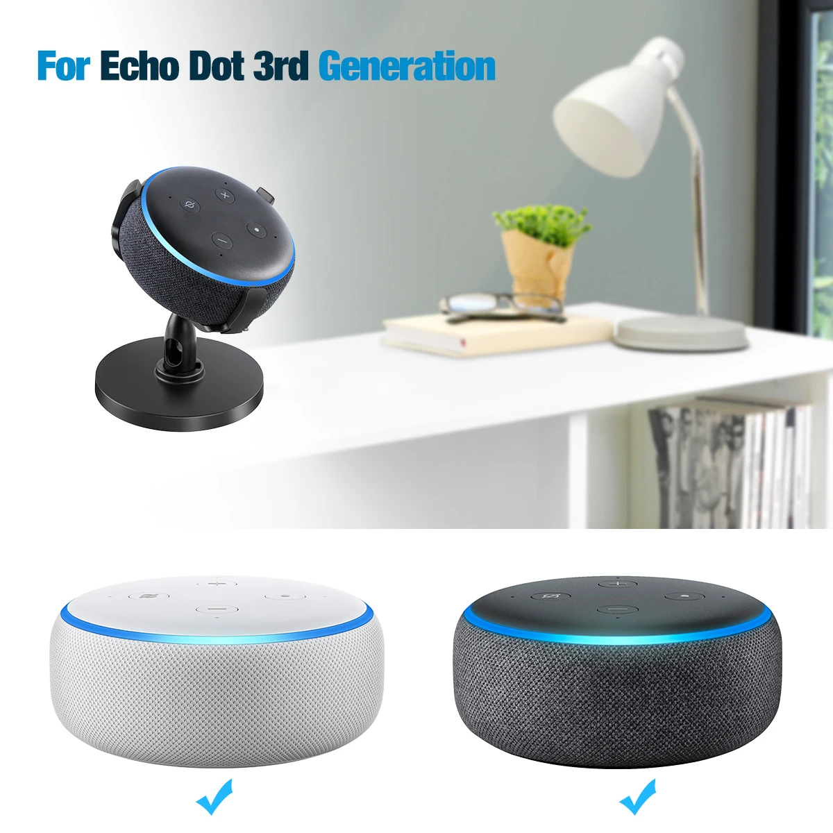 Подставка для динамика Echo Dot 3 поворот на 360 градусов портативный Настольный